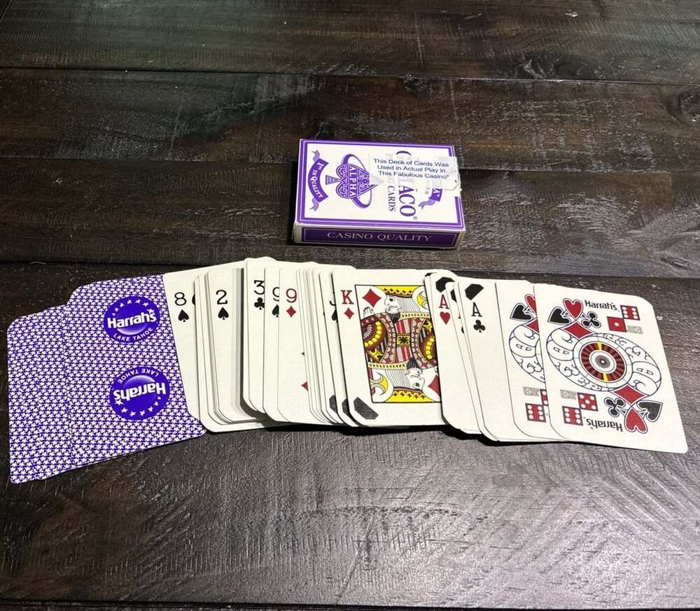Harrah's Lake Tahoe Gemco Alpha Series Used Casino Playing Cards Complete Deck 5